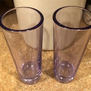 Anthropologie Pair Set 2 Morgan Lilac Lavender Shot Glasses NEW No Box Sold Out